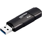 Флешка Smartbuy 8GBCLU-K3, 8 Гб, USB3.0, чт до 175 Мб/с, зап до 25 Мб/с, черная - фото 9119559