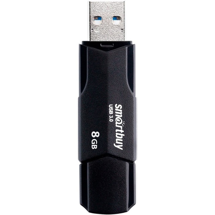 Флешка Smartbuy 8GBCLU-K3, 8 Гб, USB3.0, чт до 175 Мб/с, зап до 25 Мб/с, черная - фото 51566201