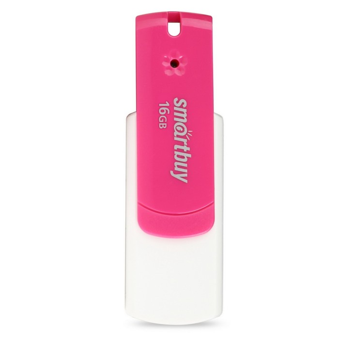 Флешка Smartbuy 16GBDP, 16 Гб, USB2.0, чт до 25 Мб/с, зап до 15 Мб/с, розовая