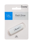 Флешка Smartbuy 016GB3SCW, 16 Гб, USB3.0, чт до 100 Мб/с, зап до 40 Мб/с, белая 10532382