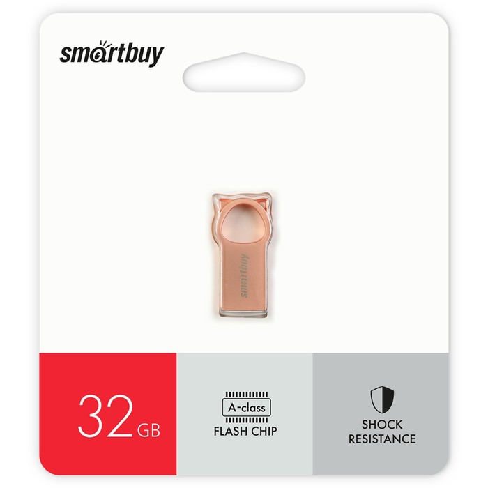 Флешка Smartbuy 032GBMC5, 32 Гб, USB2.0, чт до 20 Мб/с, зап до 10 Мб/с, розовая