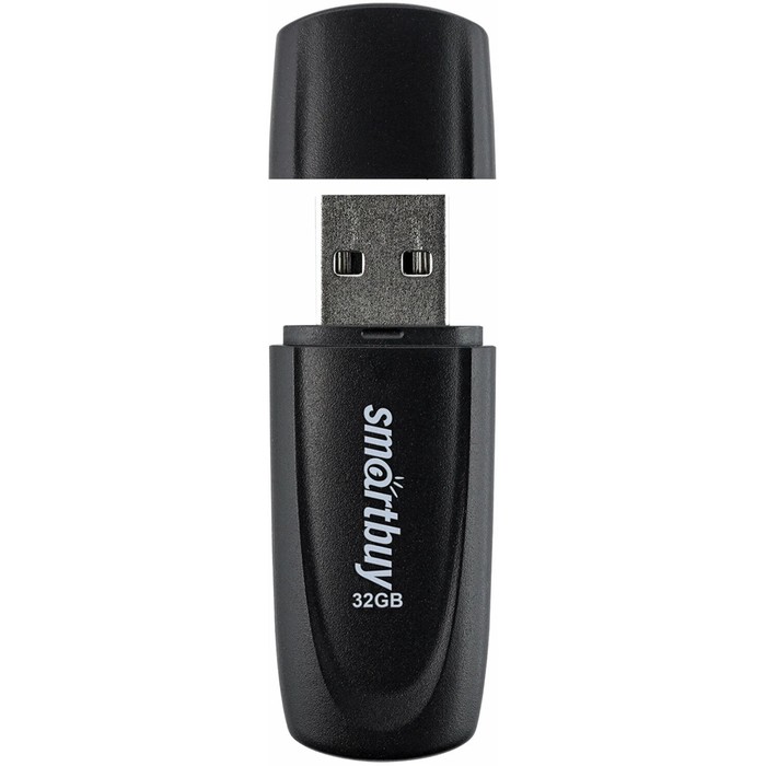 Флешка Smartbuy 032GB2SCK, 32 Гб, USB2.0, чт до 15 Мб/с, зап до 12 Мб/с, черная