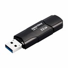 Флешка Smartbuy 32GBCLU-K3, 32 Гб, USB3.0, чт до 175 Мб/с, зап до 25 Мб/с, черная - фото 51566265
