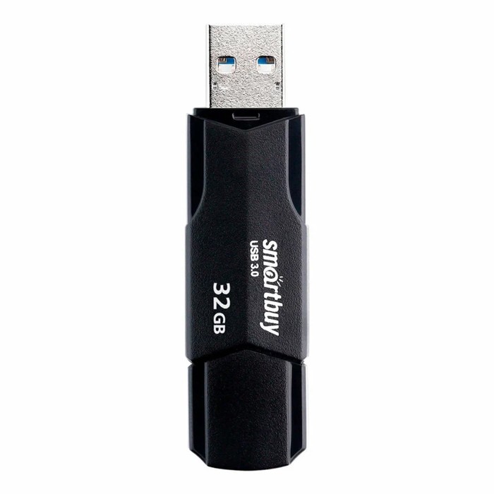 Флешка Smartbuy 32GBCLU-K3, 32 Гб, USB3.0, чт до 175 Мб/с, зап до 25 Мб/с, черная