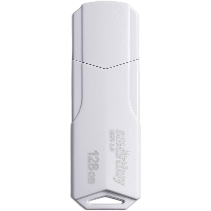 Флешка Smartbuy 128GBCLU-W3, 128 Гб, USB3.0, чт до 175 Мб/с, зап до 25 Мб/с, белая