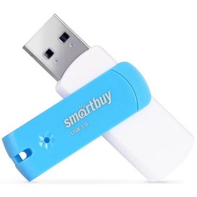 Флешка Smartbuy 128GBDB-3, 128 Гб, USB3.0, чт до 75 Мб/с, зап до 15 Мб/с, синяя