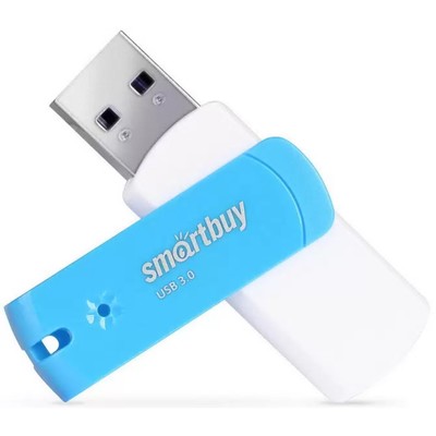 Флешка Smartbuy 128GBDB-3, 128 Гб, USB3.0, чт до 75 Мб/с, зап до 15 Мб/с, синяя