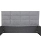 Кровать мягкая с подъёмным механизмом «Классик», 1600×2000 мм, велюр, цвет серый - Фото 5
