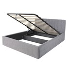 Кровать мягкая с подъёмным механизмом «Регги», 1600×2000 мм, велюр, цвет серый - Фото 2