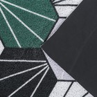 УЦЕНКА Коврик придверный грязезащитный Доляна «Грани», 80×120 см, цвет серо-зелёный - Фото 6