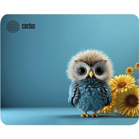 Коврик для компьютерной мыши   Cactus Owl blue, игровой, 220*180*2 мм, рис. 