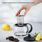 УЦЕНКА Чайник стеклянный заварочный «Вдохновение», 850 мл, 15×12×11,5 см - Фото 4