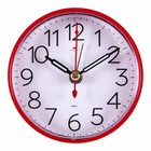 Часы - будильник настольные "Классика", дискретный ход, 8 х 8 см, красный - Фото 1