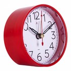 Часы - будильник настольные "Классика", дискретный ход, 8 х 8 см, красный - Фото 2