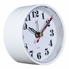 Часы - будильник настольные "Классика", дискретный ход, 8 х 8 см, белый - Фото 2