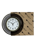 Часы настенные интерьерные, бесшумные, d-29 см, чёрные с золотом - фото 42047191