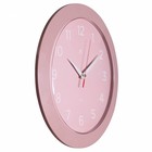 Часы настенные интерьерные "Классика", бесшумные, d-30 см, розовые - фото 11317199