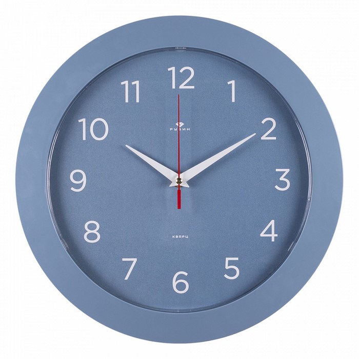 Часы настенные интерьерные "Классика", круглые d-30 см, бесшумные, синие - фото 1906742061