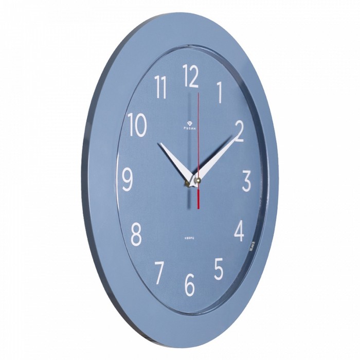 Часы настенные интерьерные "Классика", круглые d-30 см, бесшумные, синие - фото 1906742062