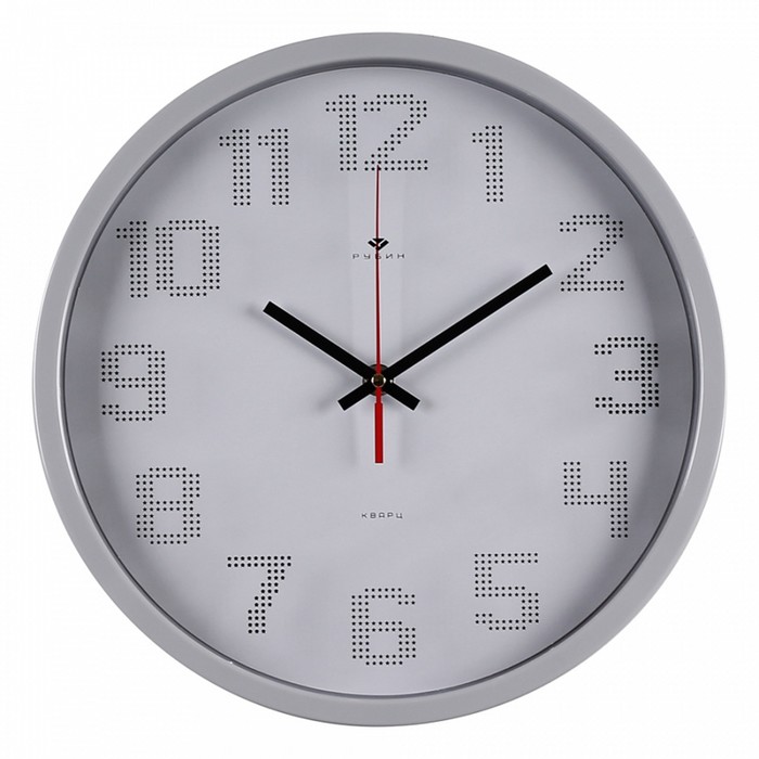 Часы настенные интерьерные "Классика", круглые d-30 см, бесшумные, серые - фото 1906742066