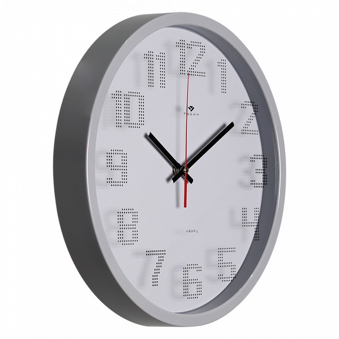 Часы настенные интерьерные "Классика", круглые d-30 см, бесшумные, серые - фото 1906742067