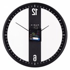 Часы настенные интерьерные, из металла Лофт, d-32 см, бесшумные, чёрные - Фото 5