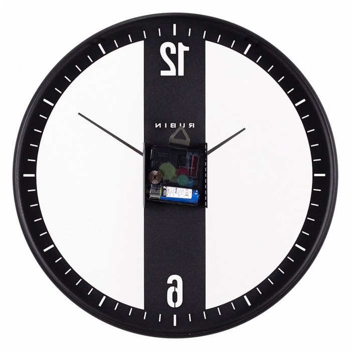 Часы настенные интерьерные, из металла Лофт, d-32 см, бесшумные, чёрные - фото 1906742073
