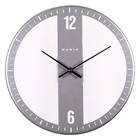 Часы настенные интерьерные, из металла Лофт, d-32 см, бесшумные, серые - Фото 3