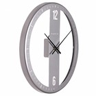 Часы настенные интерьерные, из металла Лофт, d-32 см, бесшумные, серые - Фото 4