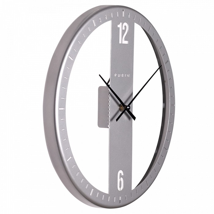 Часы настенные интерьерные, из металла Лофт, d-32 см, бесшумные, серые - фото 1906742077