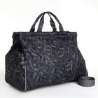 Сумка дорожная MONEY, наружный карман, длинный ремень, чёрная - Фото 4