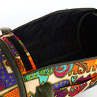 Сумка спортивная на молнии, 2 наружных кармана, длинный ремень, цвет бежевый/разноцветный - Фото 3