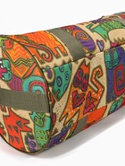 Сумка спортивная на молнии, 2 наружных кармана, длинный ремень, цвет бежевый/разноцветный - фото 809413553