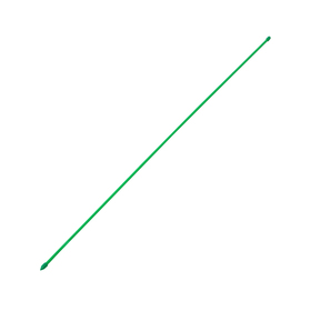 Колышек для подвязки растений, h = 120 см, d = 1 см, металл, зелёный