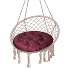 Подушка круглая на кресло непромокаемая D60 см, цвет бордо, грета 20%, полиэстер 80% - фото 321616438