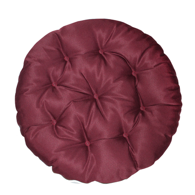 Подушка круглая на кресло непромокаемая D60 см, цвет бордо, грета 20%, полиэстер 80%
