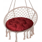 Подушка круглая на кресло непромокаемая D60 см, красный, файбер, грета хл20%, пэ80% - фото 301555794