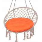 Подушка круглая на кресло непромокаемая D60 см, оранжевый, файбер, грета хл20%, пэ80% - фото 301555799