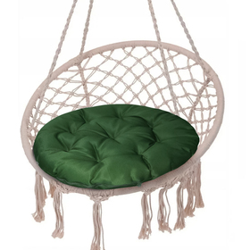 Подушка круглая на кресло непромокаемая D60 см, цвет ярко-зелёный, грета 20%, полиэстер 80%