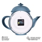 Часы настенные интерьерные, для кухни, бесшумные, "Чайник" 29 х 34 см, синие - фото 24165287