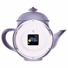 Часы настенные интерьерные, для кухни, бесшумные, "Чайник" 29 х 34 см, сиреневые - фото 24165295