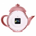 Часы настенные интерьерные, для кухни, бесшумные, "Чайник" 29 х 34 см, розовые - фото 24165305