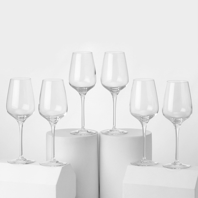 Набор стеклянных бокалов для вина SUBLYM, 350 мл, 6 шт