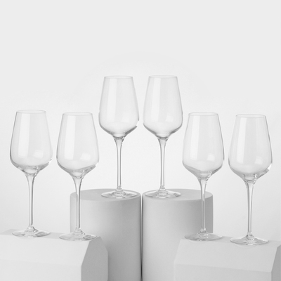 Набор стеклянных бокалов для вина SUBLYM, 450 мл, 6 шт