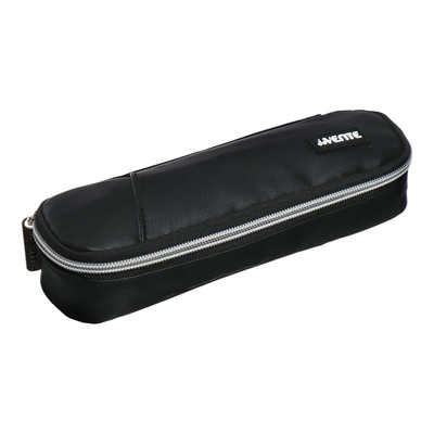 Пенал школьный deVENTE Private, 1 отделение, 60×220×40 мм, объёмный, искусственная кожа, внутренний и внешний карман, чёрный