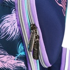 Рюкзак школьный 37х28х14, эргономичная спинка, deVENTE Smart 14L, Happy Owl, для девочек, бирюзовый/фиолетовый - Фото 11