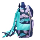 Рюкзак школьный 37х28х14, эргономичная спинка, deVENTE Smart 14L, Happy Owl, для девочек, бирюзовый/фиолетовый - Фото 4