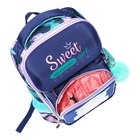 Рюкзак школьный 37х28х14, эргономичная спинка, deVENTE Smart 14L, Happy Owl, для девочек, бирюзовый/фиолетовый - Фото 8
