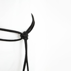 Пояс-шнурок женский, без пряжки, цвет чёрный - Фото 5
