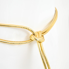 Пояс-шнурок женский, без пряжки, цвет золотистый - фото 9941437